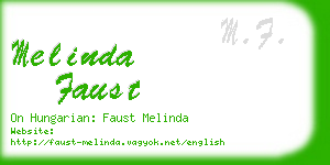 melinda faust business card